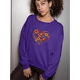 thumbnail image 2 of Storybook Style Flowers Sweatshirt Women -Image by Shutterstock, Female XX-Large, 2 of 4