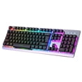 thumbnail image 1 of para juegos con ergonómico silencioso con retroiluminación LED, para juegos retro, para escritorio, computador Negro 15 retro Macarena teclado para juegos, 1 of 8