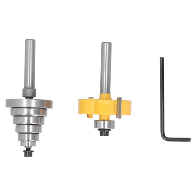 Jeu de Bits de Routeur Rabbet 1/4 Po avec 6 Roulements 3/8 Po 1/2 Po 5/8 Po 3/4 Po 7/8 Po 11/8 Po