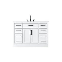 Elegant Kitchen and Bath Alden 48 Inch Single Bathroom Vanity In White