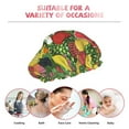 thumbnail image 6 of KLL Fruits Vegetables And Berries Pattern Shower Cap & Bath Cap for Women,Reversible Oversized Waterproof Shower Caps for all Hair Lengths,Elastic Reusable Bathing Hair Cap, 6 of 6