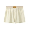 thumbnail image 2 of Jinhomg Men's Lounge Underwear Loose Fit Comfy Cotton Boxer Briefs Plus Size Casual Solid Mid Waist Boxers Everyday Underpants Fall Saving Beige XL, 2 of 4