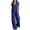 Blue, variant on Women's Lightweight Stand Collar Zip Up Jumpsuits Short Sleeve Baggy Wide Leg Palazzo Rompers with Pockets Daily Casual Overalls Yellow