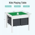 thumbnail image 2 of Gymax 2-in-1 Kids Double-sided Activity Building Block Table w/ Storage Drawers White, 2 of 10