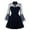 Navy, variant on hgsbede Womens Dresses Plus Size Gothic Long Sleeve Solid Color Punk Vintage Party Dress