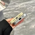 thumbnail image 5 of Solid Color Aurora Camera Protect Phone Case for iPhone (Yellow,iPhone 15 Pro), 5 of 6