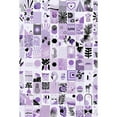 thumbnail image 2 of Idea4wall 3pcs Purple Graphic Blend of Modern Animals & Trapical Pattern Wall Murals, Removable Self-Adhesive Stick Wallpaper Large Wall Stickers for Home Decorative, 72"x132", 2 of 5
