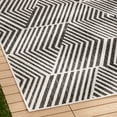 thumbnail image 3 of NICOLE MILLER NEW YORK Patio Country Ombre Geo Indoor Outdoor Area Rug, UV Fade Resistant, Low Pile, Black/Cream, 3'11"x5'2", 3 of 10