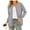 Light Grey, variant on Aiyino Women's Long Sleeve Button Down Crew Neck Classic Sweater Knit Cardigan，coffee L