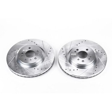 Power Stop EBR676XPR Evolution Drilled & Slotted Rotors -Front