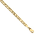thumbnail image 1 of 14k Yellow Gold 4.1mm Anchor Mariner Chain Bracelet - with Secure Lobster Lock Clasp 8", 1 of 5
