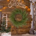 thumbnail image 5 of Christmas Cedar Pine Wreath for Front Door Evergreen Garland Natural Artificial Pine Wreath Outdoor Garden Porch Hanging Decoration Wall Grapevine Decor 24 inch, 5 of 6