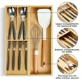 thumbnail image 2 of Bamboo Silverware Drawer Organizer, Compact kitchen Drawer Organizer for Flatware, Utensil Holder for Spoons, Forks, Knives, Drawer Organization for Kitchen, Bathroom, Livingroom, Office,2pcs, 2 of 8