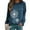 Navy, variant on Ichuanyi Womens Tops, Summer Women Fashion Dandelions O-Neck Print Blouse Tops Long Sleeve Sweatshirt