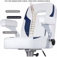 thumbnail image 4 of NORTHCAPTAIN Premium Pontoon Captain's Chair High Back Reclining Pontoon Bucket Boat Seat with Adjustable Armrests,White/Navy Blue, 4 of 5