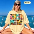 thumbnail image 2 of VibeNest Studio Unisex Summerween Spooky Summer Halloween Retro Tropical Garment Dyed Graphic T-Shirt, 2 of 8