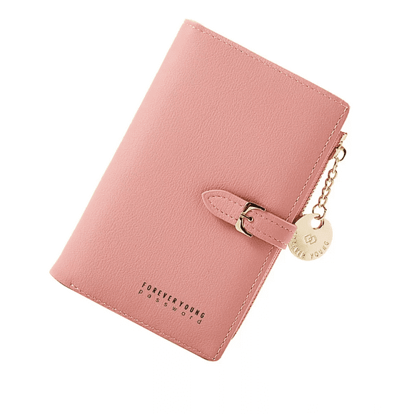 Cartera Pequeña Con Tarjetero Para Mujer Rosa