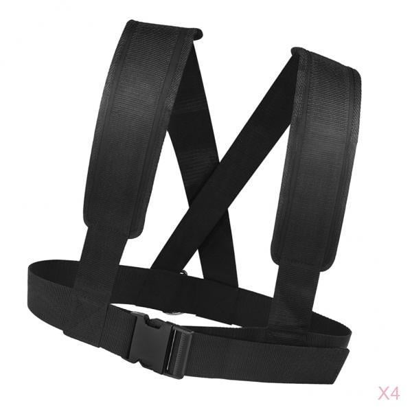 de 4 arnés de , correa para arrojar de neumáticos, cinturón de entrenamiento de entrenamiento de resistencia física con correa de Cola Gimnasio Arnés para trineo