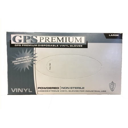 GPS Premium Vinyl Disposable Gloves, 4 Mil, Non-Sterile, Ambidextrous, 100 Gloves Per Box, Size XL