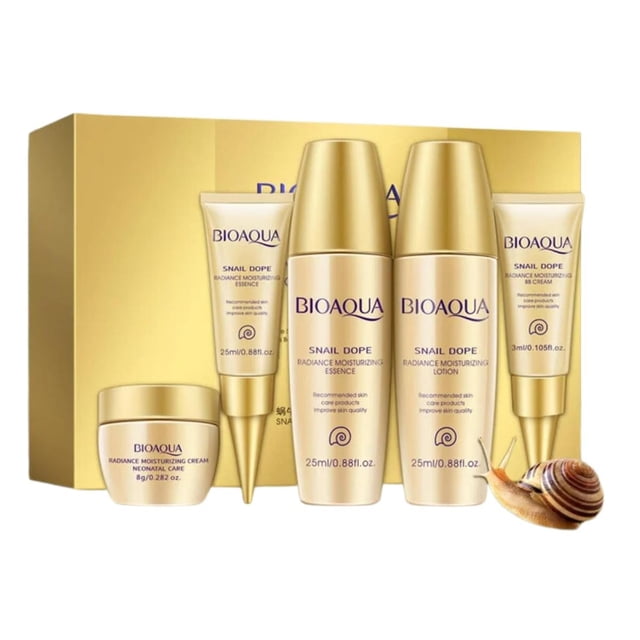 Kit Cuidado Facial Baba de Caracol y Colágeno Alta Concentración Loción de Día y Esencia Antiarrugas