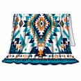 thumbnail image 2 of Southwestern Medallion Sofa Pumpkins Festive Boho Style, Festive Halloween Scene, Warm Flannel Blanket for Living Room and Reading Nook, Art Lovers Halloween Gift, Festive Home Decor, 2 of 9