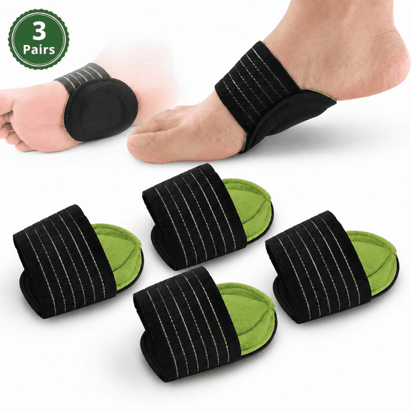 Arch Support, Emlimny 3 Pairs Compression Fasciitis Cushioned Support Sleeves, Plantar Fasciitis Foot Relief Cushions for Plantar Fasciitis, Fallen Arches, Achy Foot Problems for Men and Women