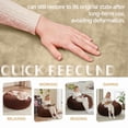 thumbnail image 5 of Bean Bag Chair, 5FT Memory Foam Filling Adult and Teen Sofa Chair, Soft Round Sofa with Removable Flannel Cover, for Living Room Bedroom and Dorm, Khaki, 5 of 6