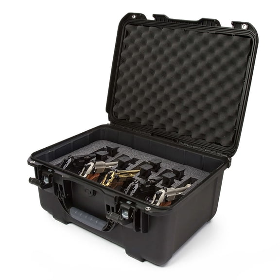 Nanuk 933 Waterproof 5Up Pistol Case with Lid Organizer, Black