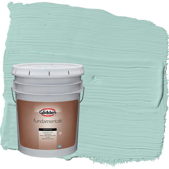 Glidden Fundamentals Cassiopeia / Green Semi-Gloss Exterior Paint, 5 Gallon