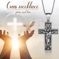 thumbnail image 4 of Collar con Colgante de Cruz Hipunk Crucifijo de Acero Inoxidable, 4 of 8