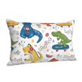 thumbnail image 2 of Kll Dinosaur Listening To Music Pillow Covers Envelope Closure,Super Soft And Cozy Fuzzy Fleece Pillow Case Cover 20"X30", 2 of 9