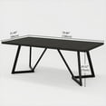 thumbnail image 3 of Tribesigns 70.86-Inch Large Dining Table for 6-8, Modern Black Dining Room Table with Metal Frame for Home Living Dining Room Family, 3 of 5