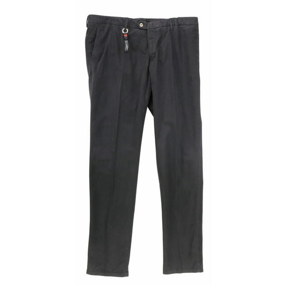 Marco Pescarolo Men's Black Classic Slim Fit Pants & Capri - 38