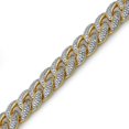 thumbnail image 1 of .925 Silver Gold 15MM Miami Cuban Bling Bracelet, 1 of 2