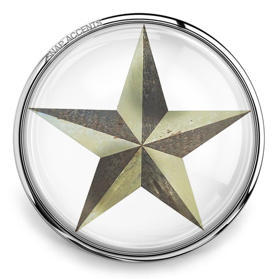 Texas State Star Snap Jewelry Ginger Charm Button, For Interchangeable DIY Customizable Accessories
