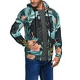 thumbnail image 2 of Wukai Black Panther Floral Illustration Print Men's Zip-Up Hoodie,Fleece Full-Zip Hoodie for Men, Hooded Sweatshirt-Medium, 2 of 5
