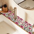 thumbnail image 2 of Yayeee Faucet Mat for Kitchen Sink 14.7" Diatomite Long Splash Guard Pad, Pink Flowers, 2 of 7