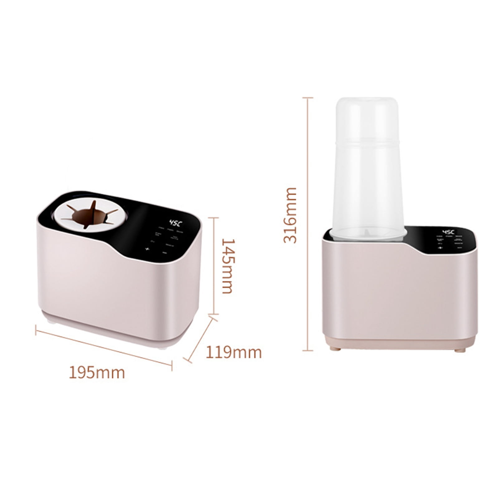 ziertyon Bottle Warmer, Fast Milk Warmer for Breastmilk and Formula, Food Heater with Accurate Temp Control for All Bottles