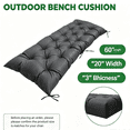 thumbnail image 4 of Muecwrye Outdoor Cushions Clearance, Outdoor Bench Cushion, Patio Cushions, Indoor Outdoor Furniture Cushions, Cushion Seat Chair Replacement Pads, Swing Cushion for Lounger Garden Furniture Patio, 4 of 9