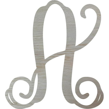Wooden Monogram Letter 5'' Letter A, Unfinished DIY