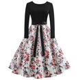 thumbnail image 2 of Robe de Soirée Rétro Country Rock Robe de Bal Bohème Printemps Automne Robe de Soirée Formelle Robe de Cocktail, 2 of 5