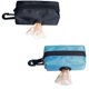 thumbnail image 1 of Dispensadores de bolsas para perros, bolsa para perros con hebilla de clip para correa, bolsa dispensadora universal para perros, recogedor de excrementos, (negro + azul), 1 of 5