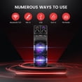 thumbnail image 3 of Pyle Portable Bluetooth PA Speaker - 600W Dual 10 Rechargeable Indoor/Outdoor BT Karaoke Audio System -LED Display, FM/AUX/MP3/USB/SD, 1/4" in, Handle, Wheels -Wireless Mic, Remote Control, 3 of 7