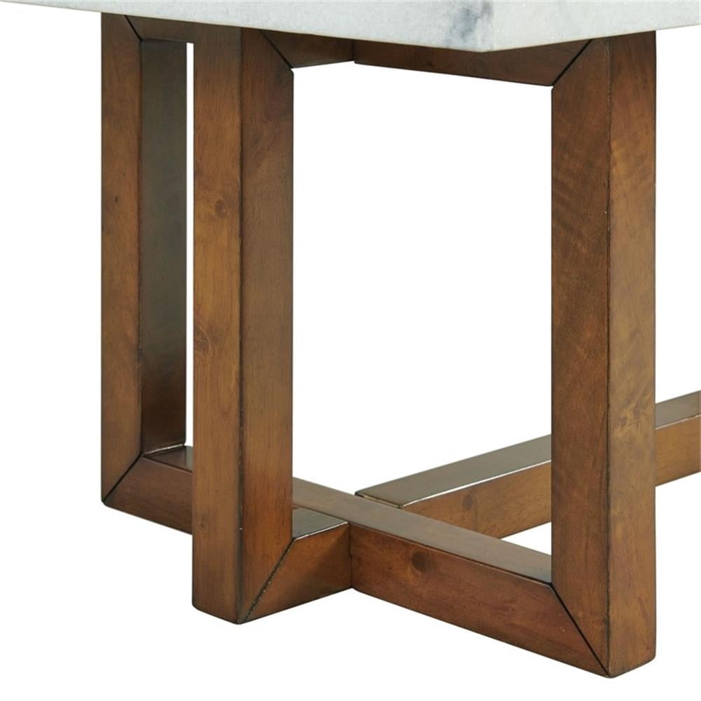Picket House Furnishings Meyers Marble Rectangular Coffee Table in White
