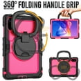 thumbnail image 3 of For Xiaomi Redmi Pad 2 11 inch 2025, 360 Rotating Shockproof Cover with Stand, Handle, Shoulder Strap, Rose Panel, 3 of 7