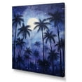 thumbnail image 2 of Designart "Mystical Impressions Of Indigo Palm Trees III" Palms & Palm Trees Canvas Prints, 2 of 7