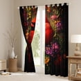 thumbnail image 3 of Feelyou Kawaii Robin Bird Black Out Curtains for Teen, Dreamy Groovy Flower Curtains Pack of 2 (42x63 Each), Rustic Farmhouse Animal Bedroom Curtains, Curtains and Drapes Home Decor, 3 of 6