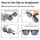 thumbnail image 4 of Lentes de sol clip-on CAXMAN polarizados UV400 con lentes grises abatibles, 4 of 6