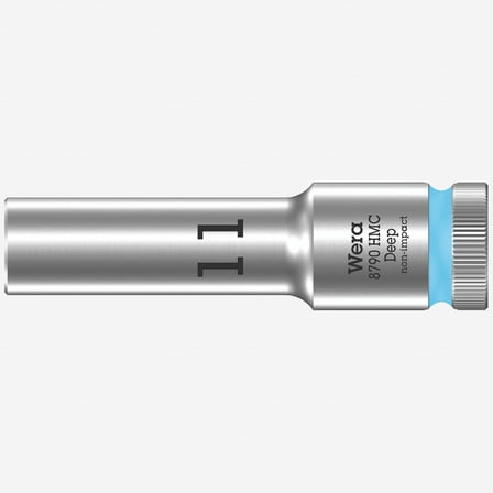 Wera 004551 Deep Socket, 11 x 1/2"