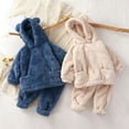 Toddler Kids Outfits Baby Girl Boy Clothes Winter Warm Fleece Hooded